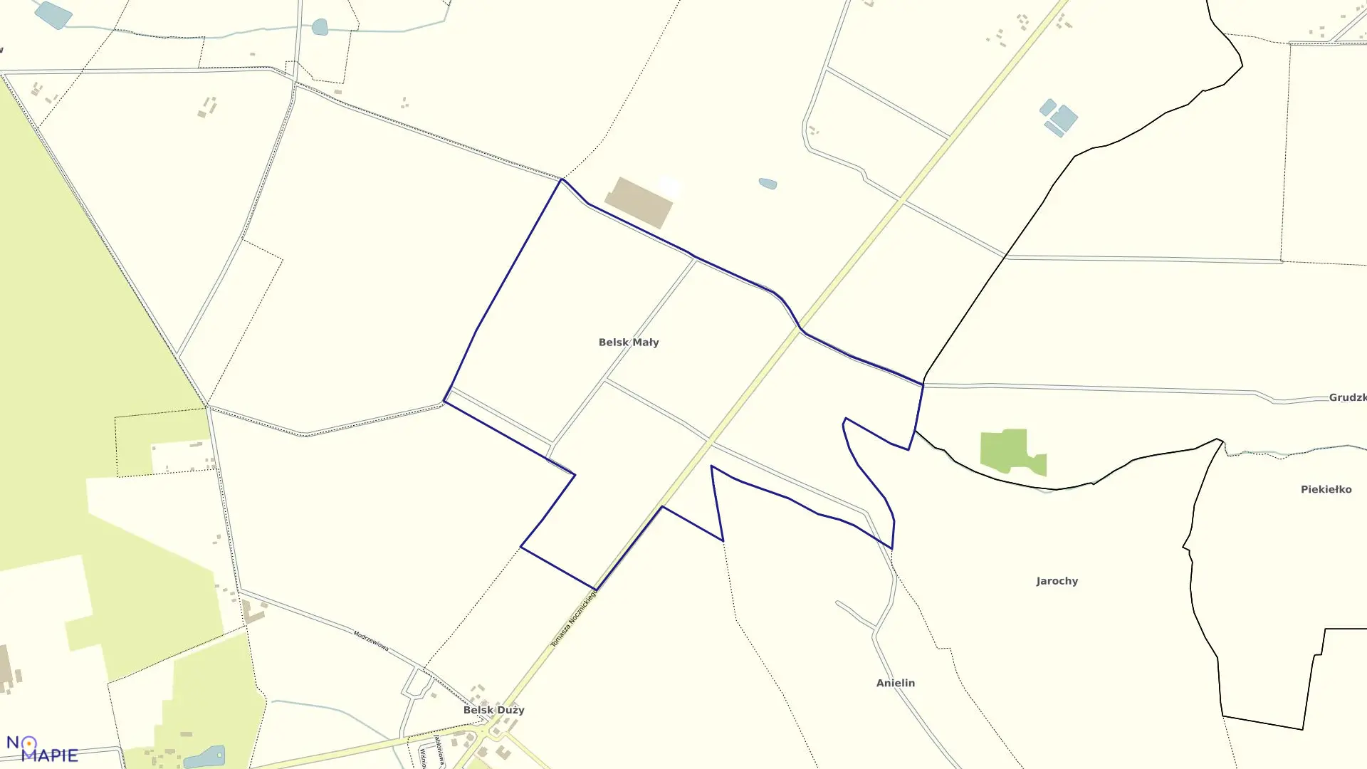 Mapa obrębu BELSK MAŁY w gminie Belsk Duży