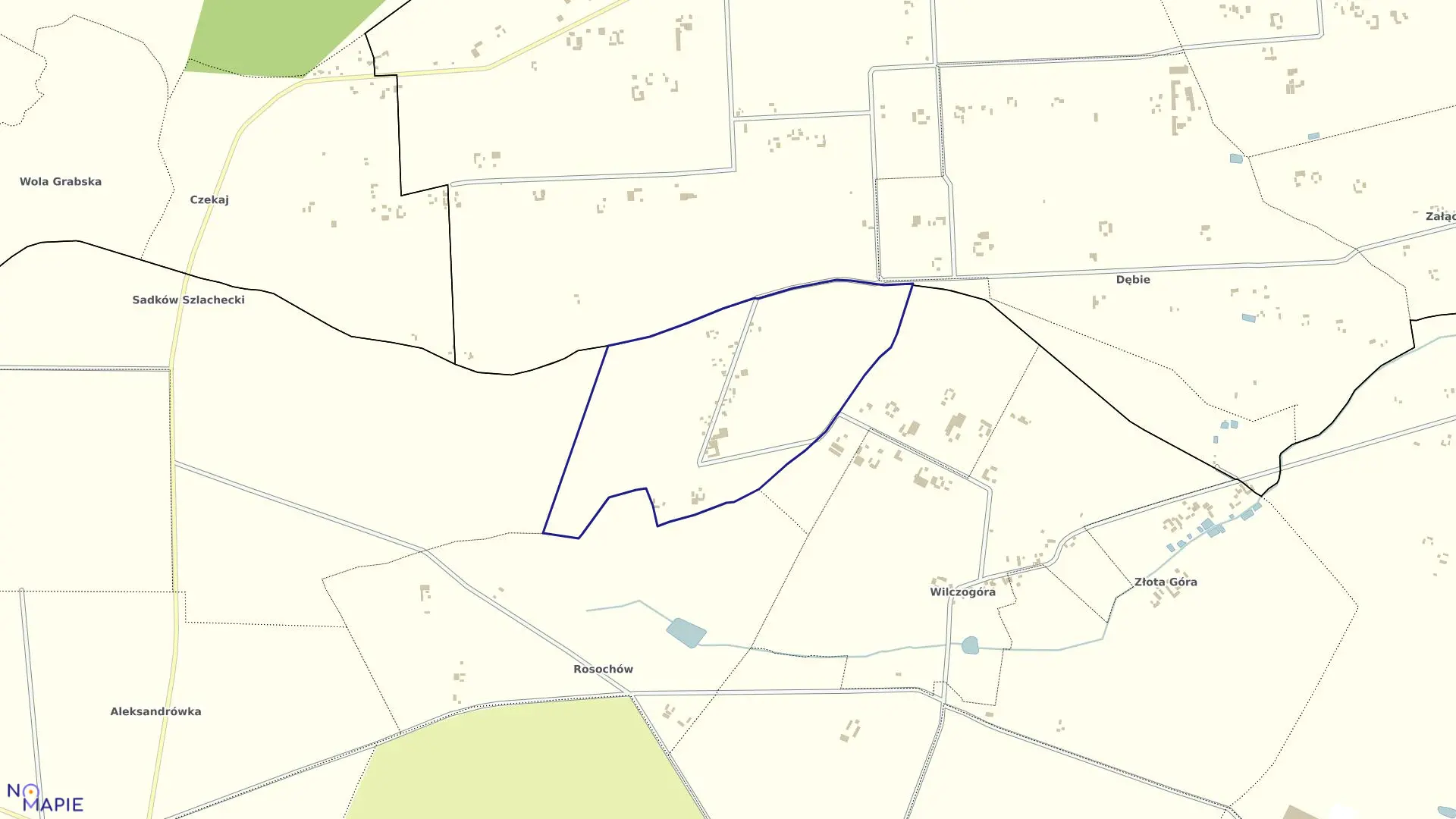 Mapa obrębu SADKÓW DUCHOWNY w gminie Belsk Duży